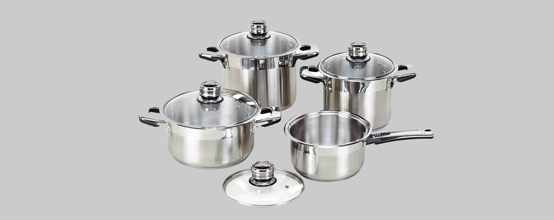 16 Piece Stainless Steel Pots and Pans Set/Batería de 16 piezas de ace –  Neware Corp.