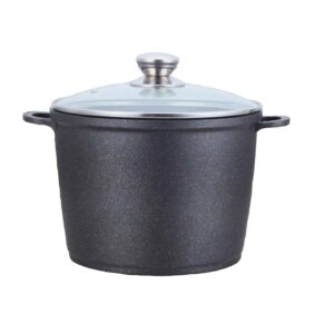 NEWARE Terra Cotta Non-Stick Casserole Stock Pot with Lid 100% PFOA Free  and Non Toxic (24CM)