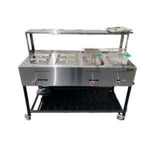 3 Burner Double Fryer with 6 Chafers - 2908